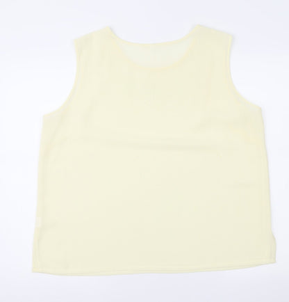 Adam Womens Yellow   Basic Blouse Size 18