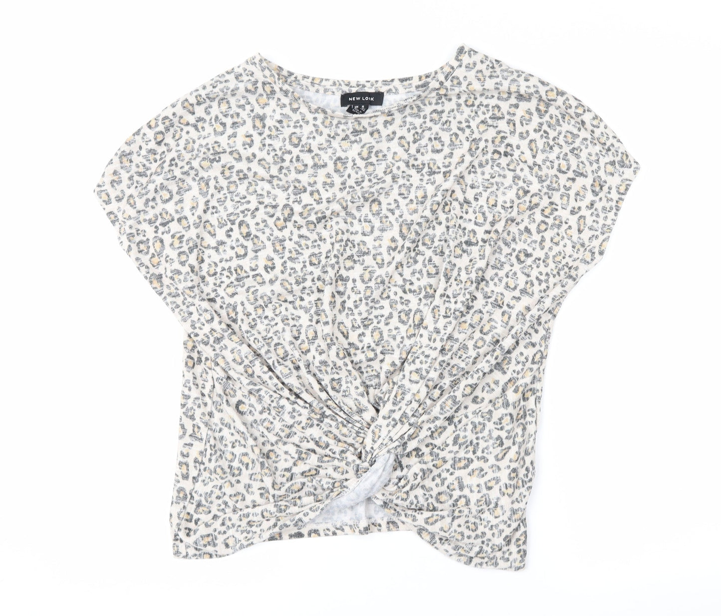 Womens UK Size M New Look Beige Basic Blouse