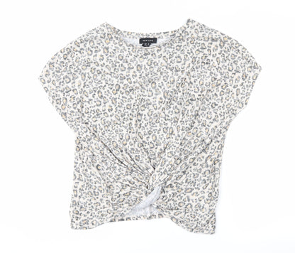 Womens UK Size M New Look Beige Basic Blouse