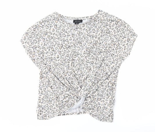 Womens UK Size M New Look Beige Basic Blouse