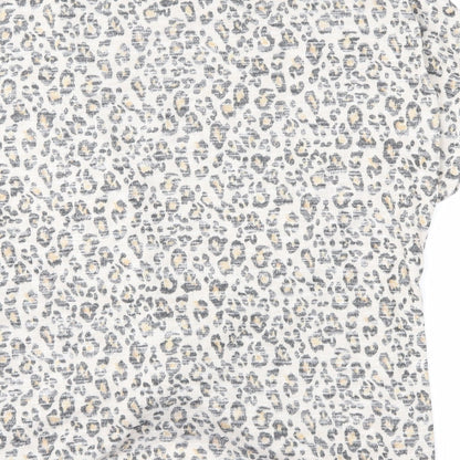 Womens UK Size M New Look Beige Basic Blouse