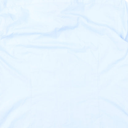 Mens UK Size 14.5 Burton Blue  Button-Up Long Sleeve Casual Shirt