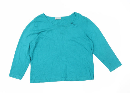 Womens UK Size 16 Per Una Green Pullover Jumper
