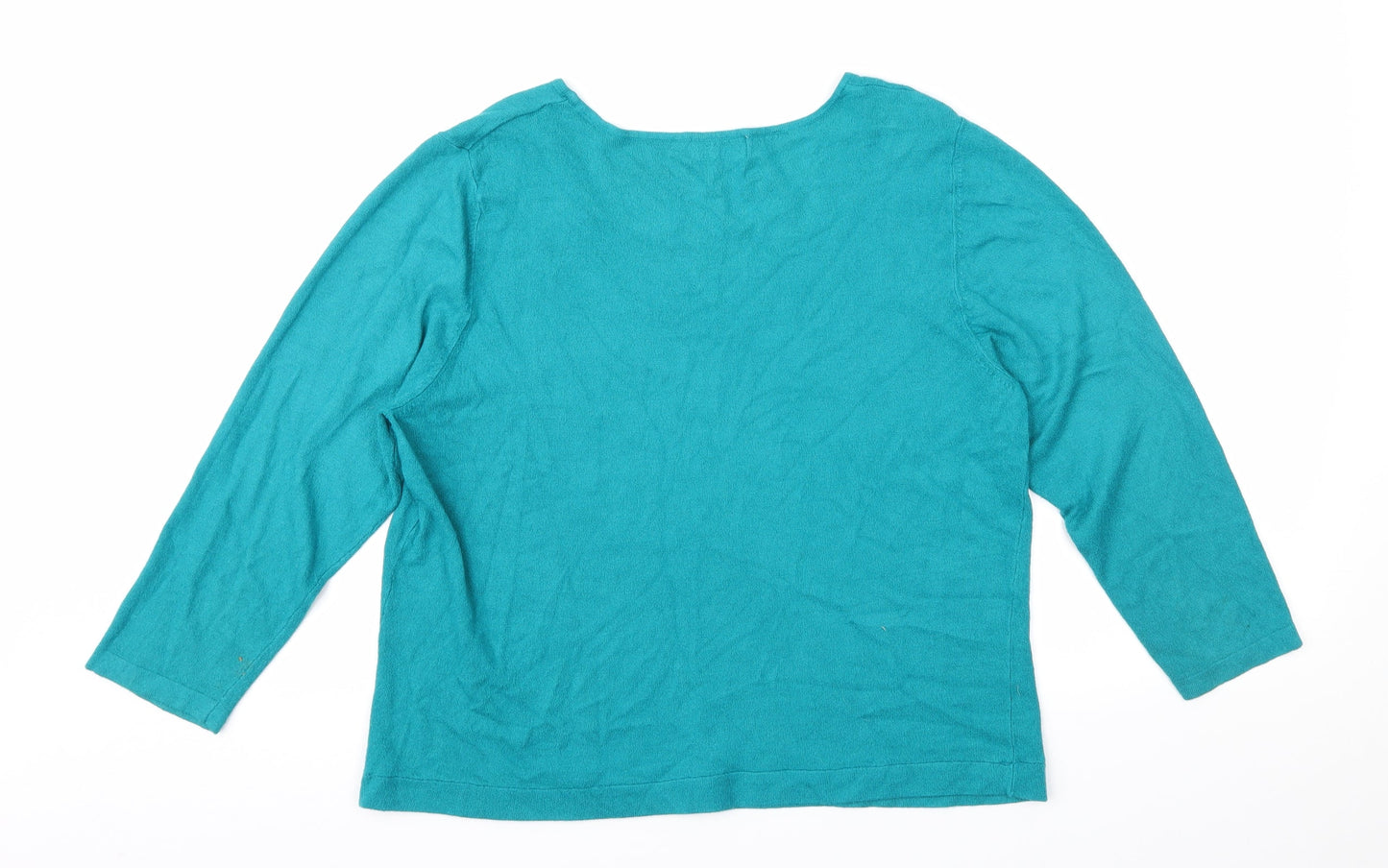 Womens UK Size 16 Per Una Green Pullover Jumper