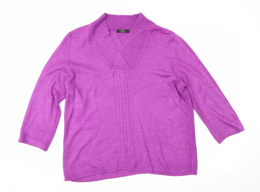 Womens UK Size S Bonmarché Purple Pullover Jumper