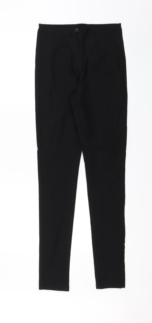 Select Womens Black  Rayon Dress Pants Trousers Size 10 L30 in