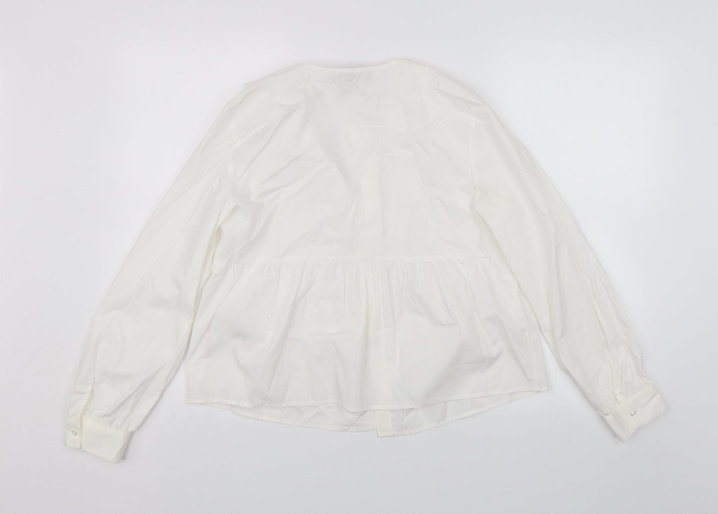Primark Womens White   Basic Button-Up Size 10