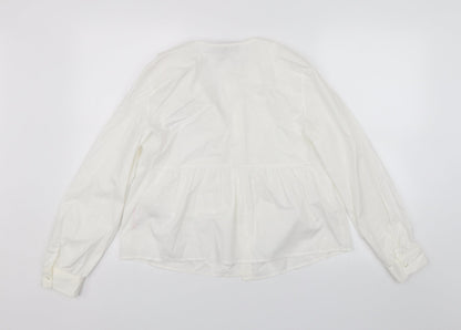 Primark Womens White   Basic Button-Up Size 10