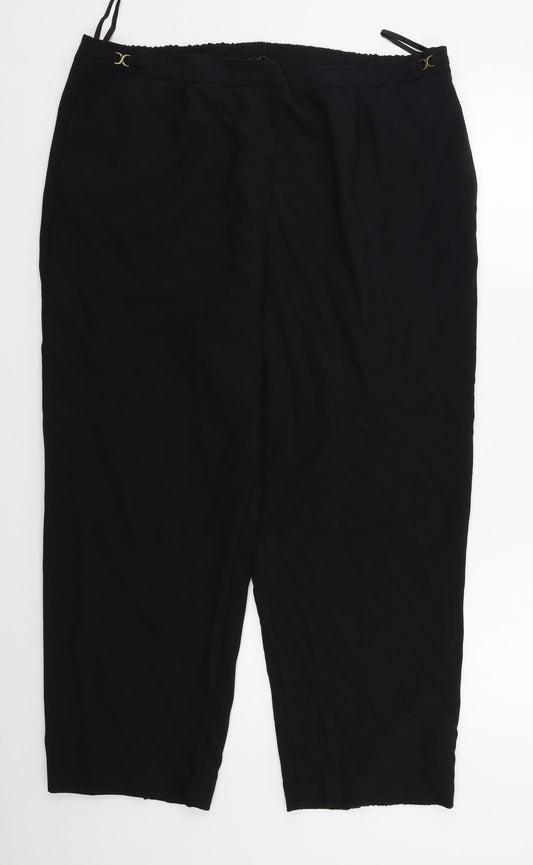 Bm Collection Womens Black   Dress Pants Trousers Size 18 L23 in