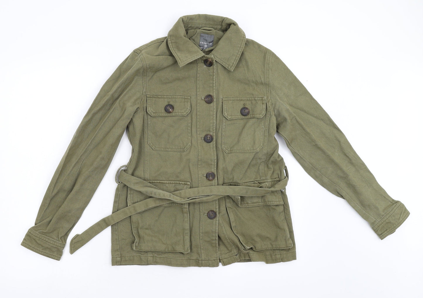 Primark Womens Green  Denim Jacket  Size XS