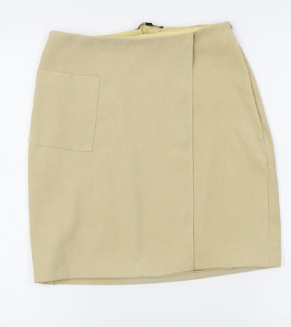 Missguided Womens Gold   Straight & Pencil Skirt Size 10