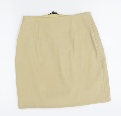 Missguided Womens Gold   Straight & Pencil Skirt Size 10