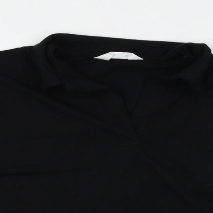 Primark Womens Black   Basic Polo Size S  - cropped