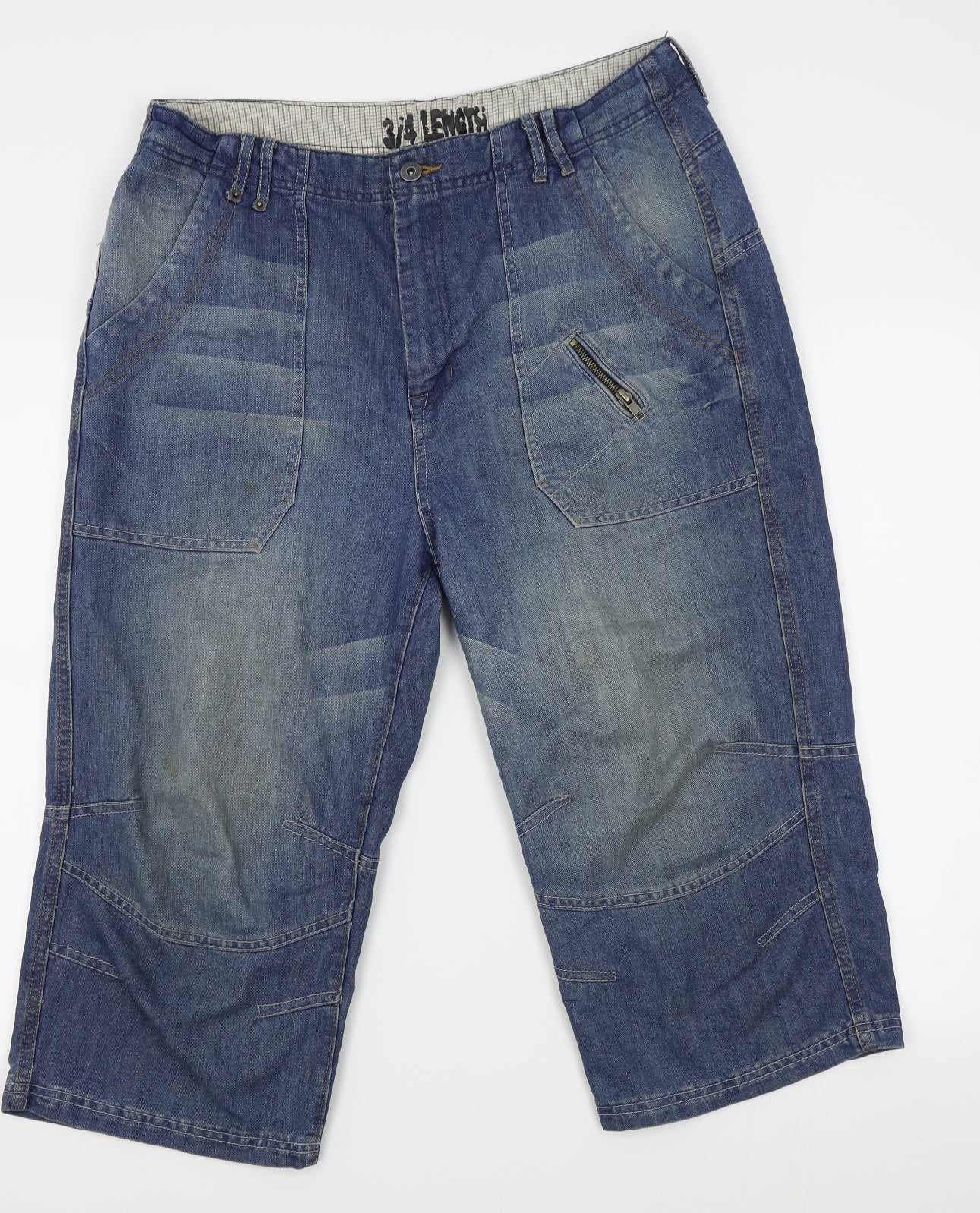 Denim co Womens Blue   Straight Jeans Size 34  - 3/4 length