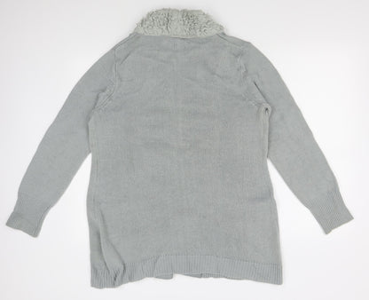 b. you Womens Grey   Cardigan Jumper Size 10