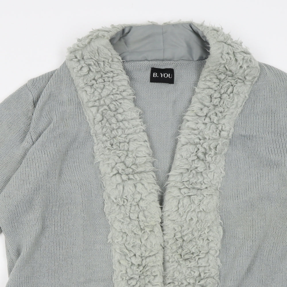 b. you Womens Grey   Cardigan Jumper Size 10