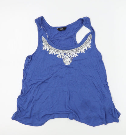 F&F Womens Beige   Basic  Size 12  - embellishment on neckline