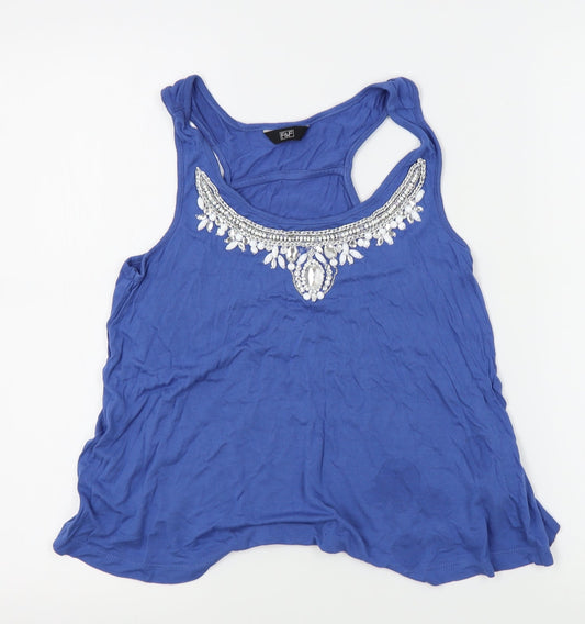 F&F Womens Beige   Basic  Size 12  - embellishment on neckline