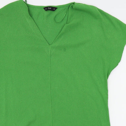 Womens UK Size 12 F&F Green Pullover Jumper