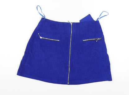 Motel Womens Blue   A-Line Skirt Size S