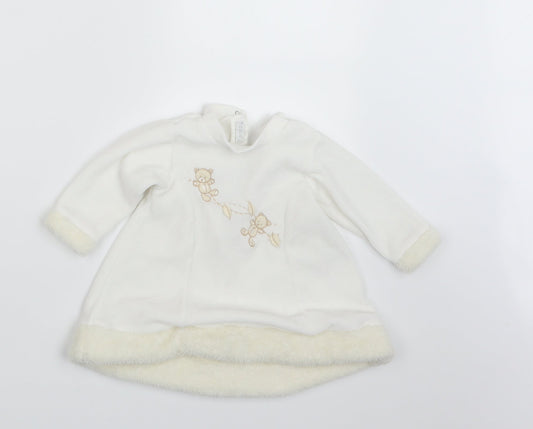 COCO Girls White   A-Line  Size 3-6 Months