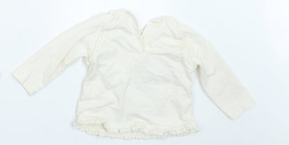 Mini Club Girls Ivory   Basic T-Shirt Size 6-9 Months