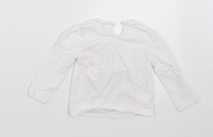 F&F Girls White   Basic T-Shirt Size 6-9 Months
