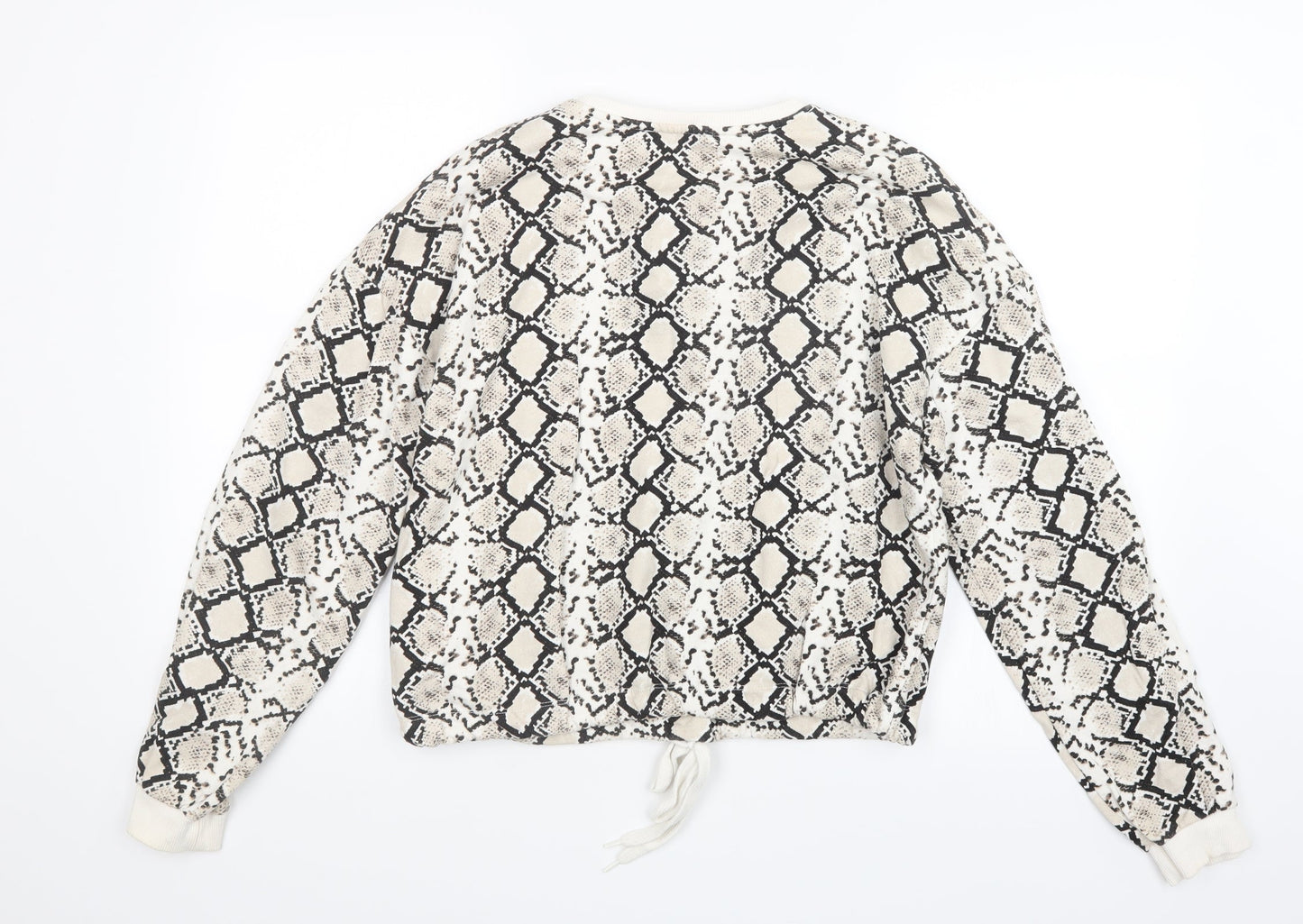 Lefties Womens Beige Animal Print  Pullover Jumper Size M