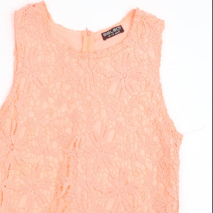 Womens UK Size 14 Select Orange Basic Blouse