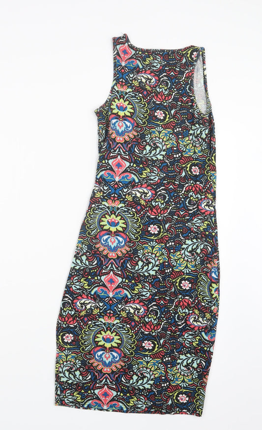 Atmosphere Womens Black Geometric  Pencil Dress  Size 8