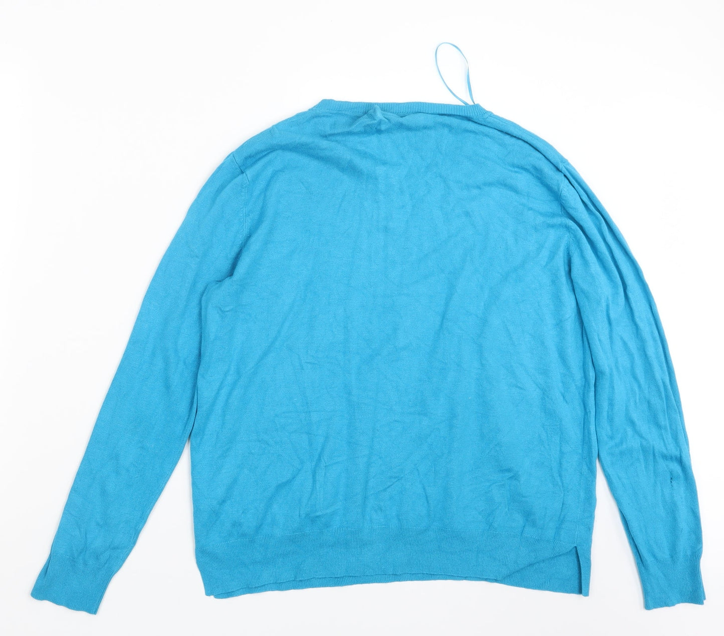 George Womens Blue  Knit Pullover Jumper Size 14