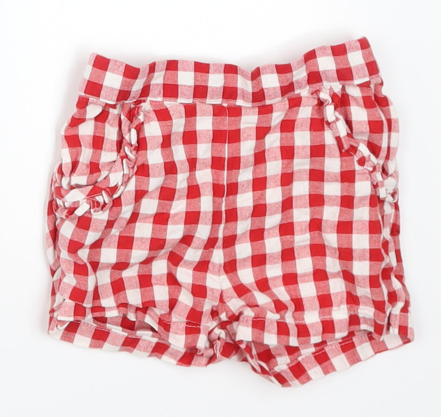 Nutmeg Girls Red Check  Paperbag Shorts Size 2-3 Years