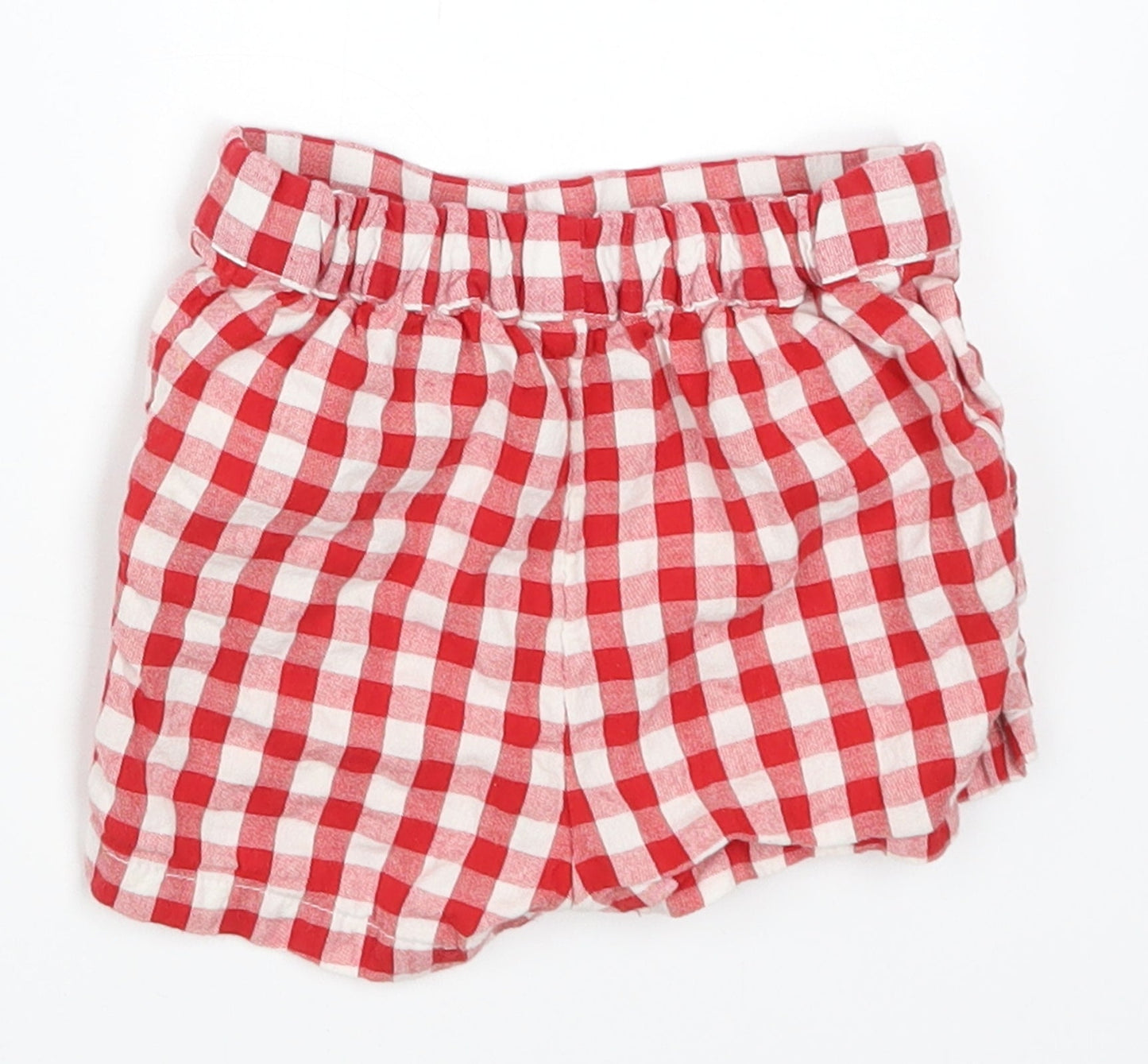 Nutmeg Girls Red Check  Paperbag Shorts Size 2-3 Years