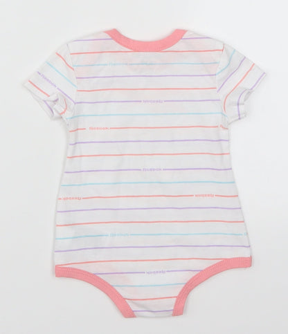 Reebok Girls Multicoloured Striped  Babygrow One-Piece Size 0-3 Months