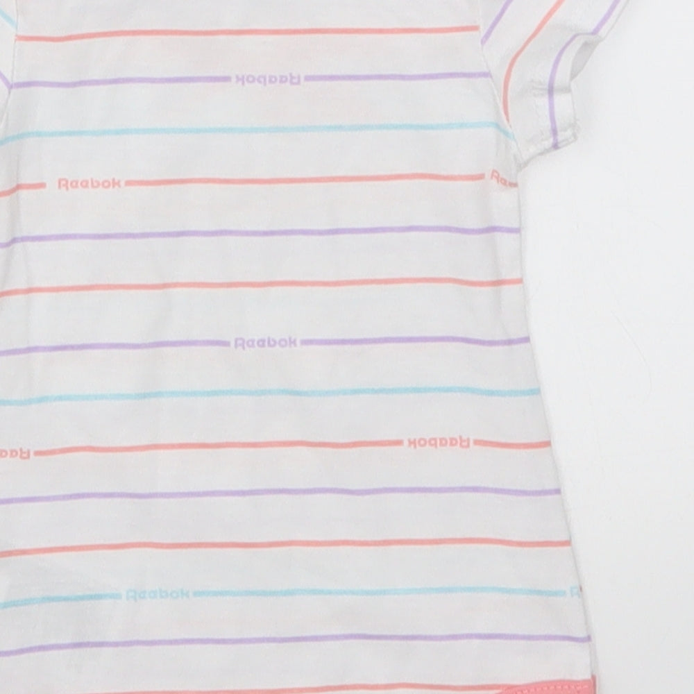 Reebok Girls Multicoloured Striped  Babygrow One-Piece Size 0-3 Months