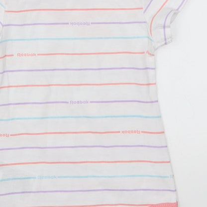 Reebok Girls Multicoloured Striped  Babygrow One-Piece Size 0-3 Months