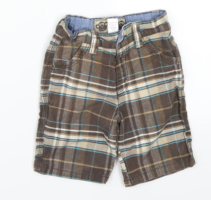 TU Boys Brown Check  Capri Trousers Size 18-24 Months