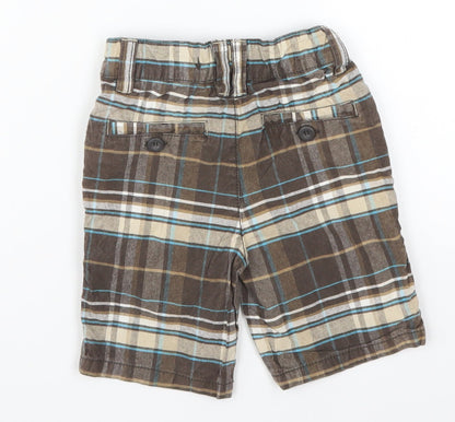 TU Boys Brown Check  Capri Trousers Size 18-24 Months