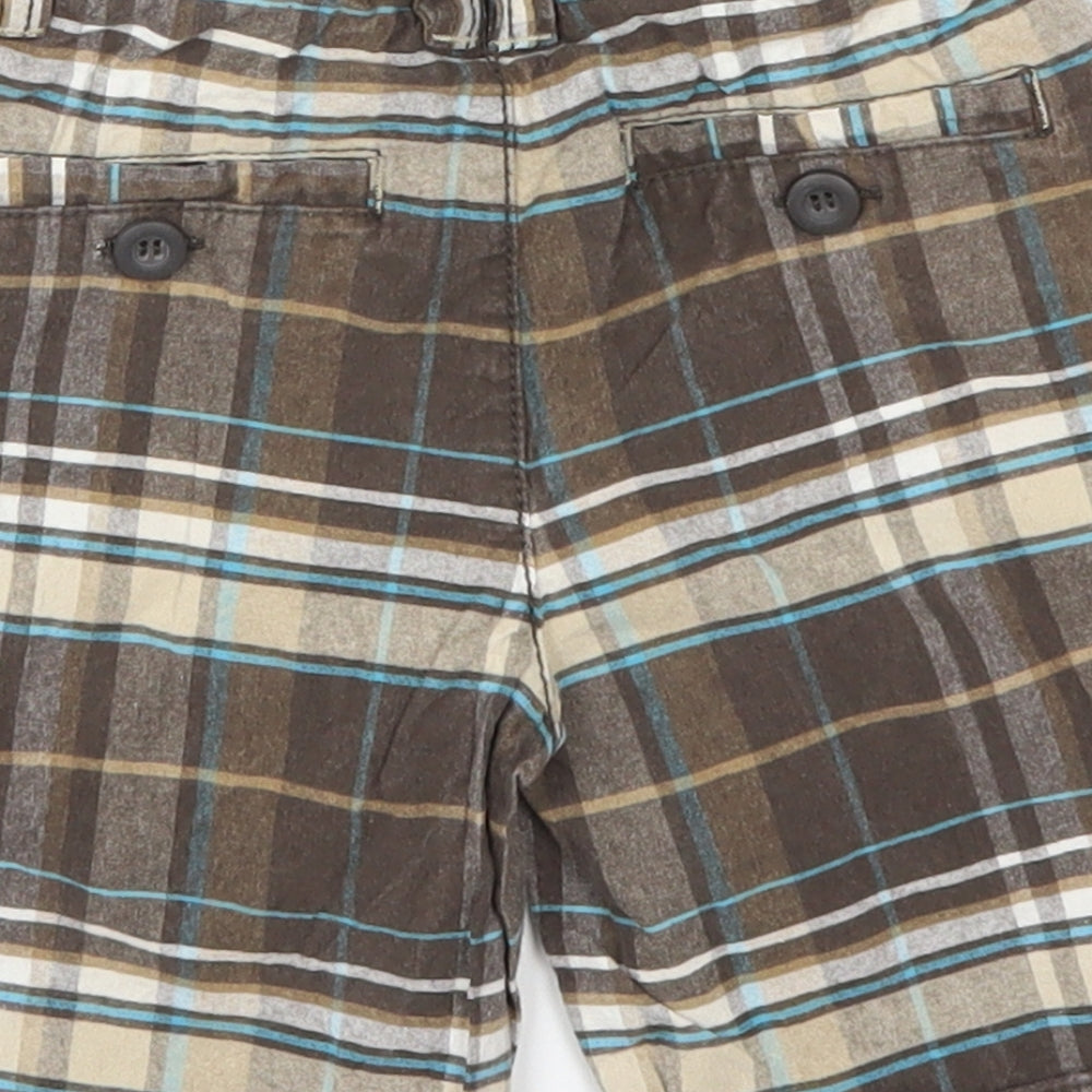 TU Boys Brown Check  Capri Trousers Size 18-24 Months