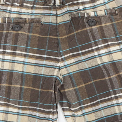 TU Boys Brown Check  Capri Trousers Size 18-24 Months