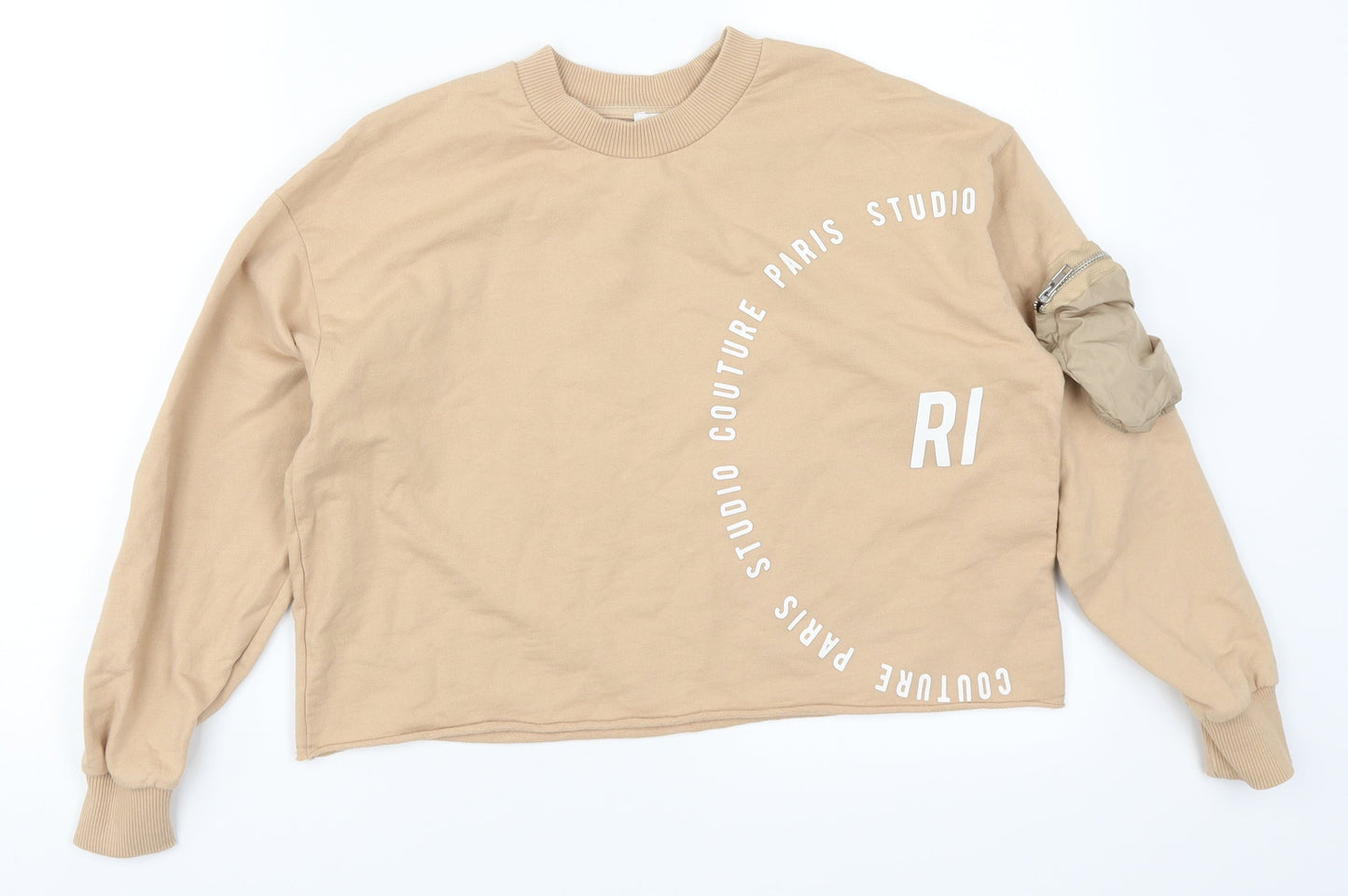 River Island Girls Beige   Pullover Sweatshirt Size 11-12 Years  - Studio Couture Paris