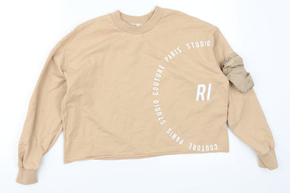 River Island Girls Beige   Pullover Sweatshirt Size 11-12 Years  - Studio Couture Paris