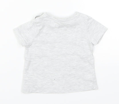 F&F Girls Grey   Basic T-Shirt Size 0-3 Months  - Together Forever