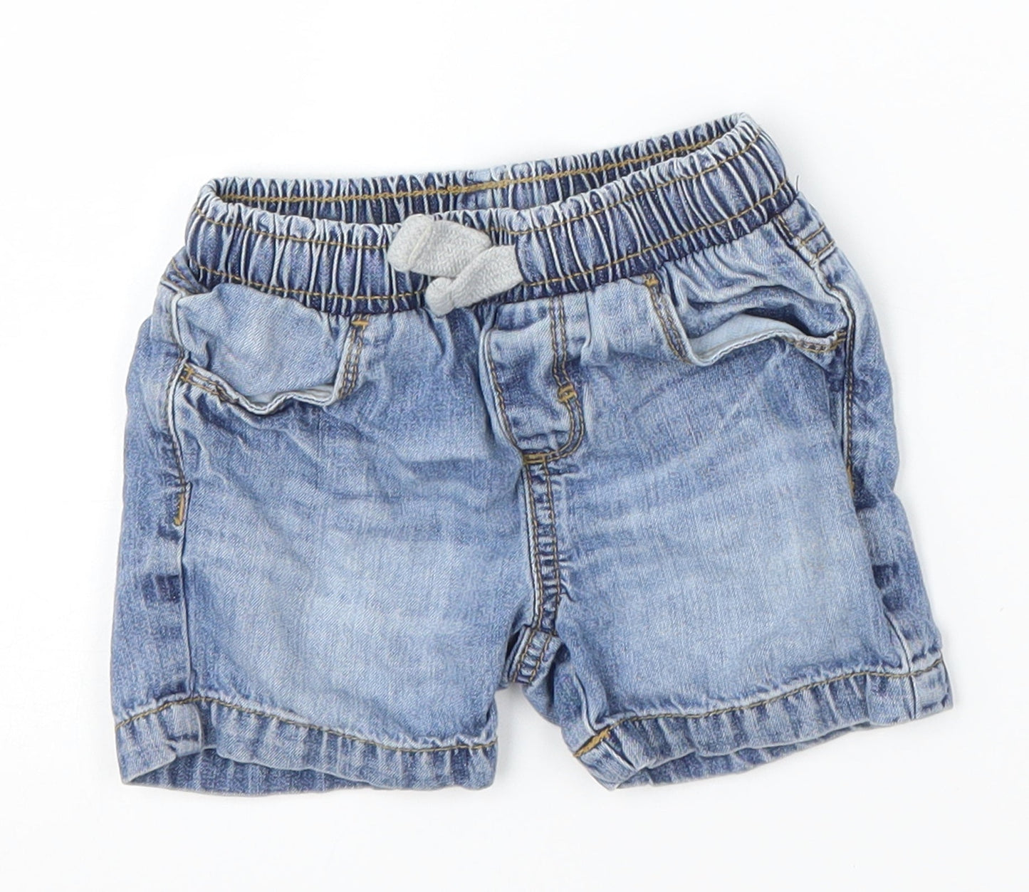 Mothercare Boys Blue  Damask Cropped Jeans Size 6-9 Months