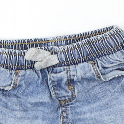 Mothercare Boys Blue  Damask Cropped Jeans Size 6-9 Months
