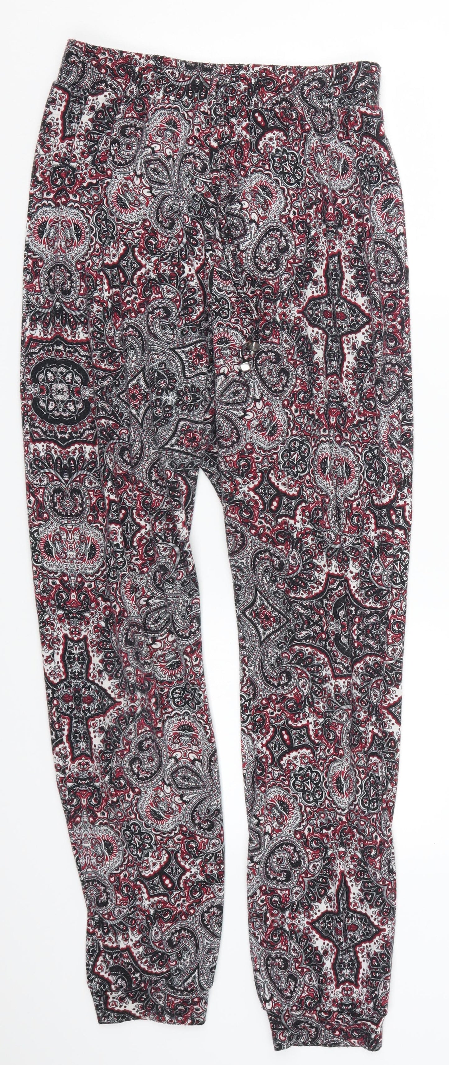Amosphere Womens Red Paisley  Trousers  Size 8 L26 in