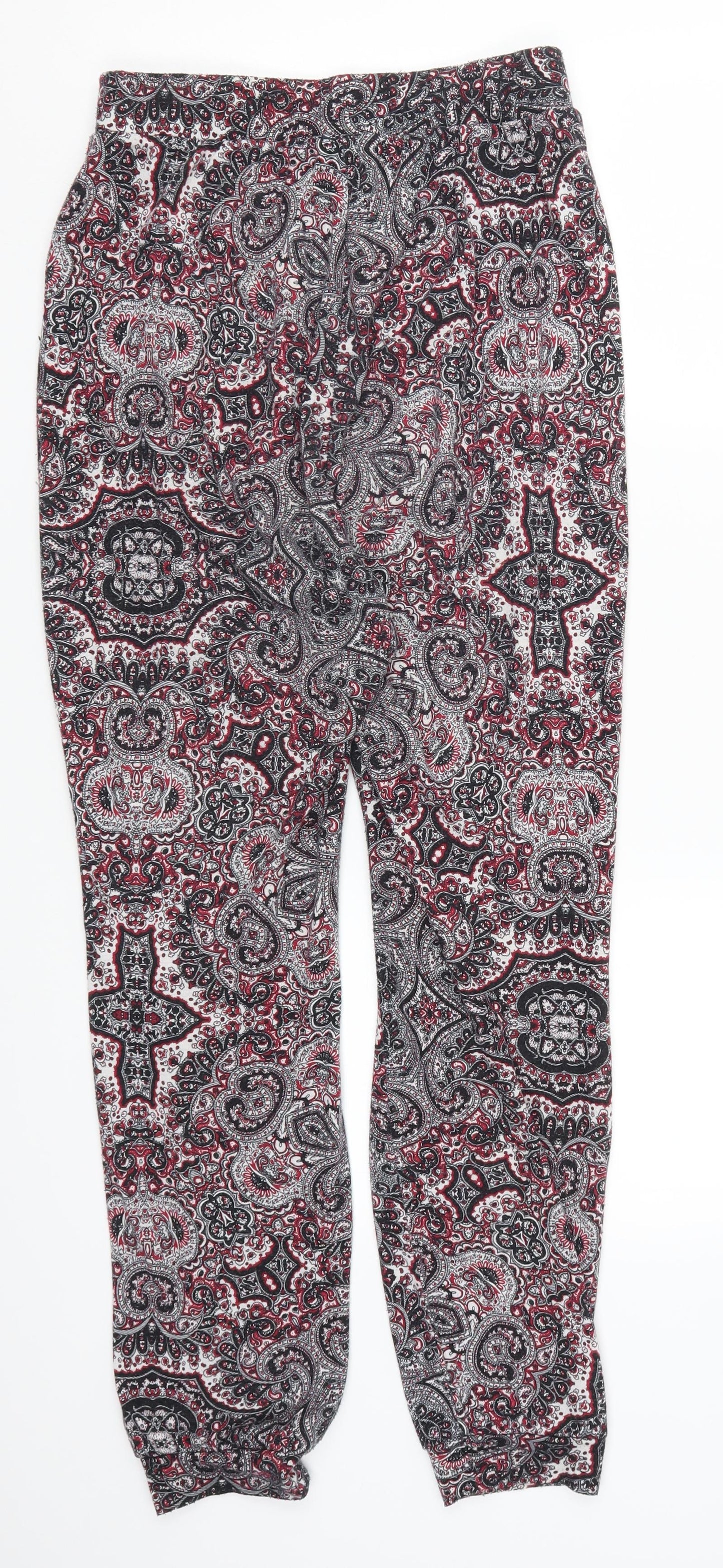 Amosphere Womens Red Paisley  Trousers  Size 8 L26 in