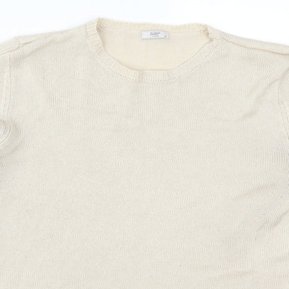 Cotton Traders Womens Beige  Knit Pullover Jumper Size 12