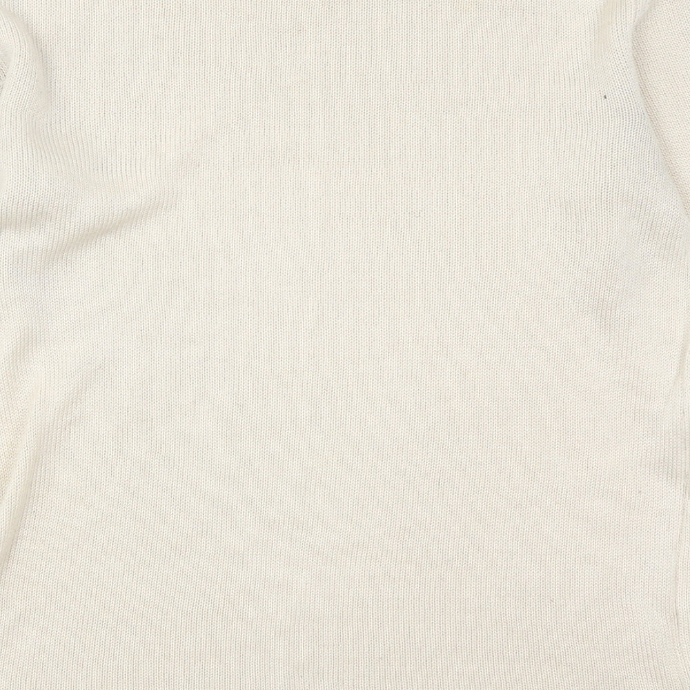 Cotton Traders Womens Beige  Knit Pullover Jumper Size 12