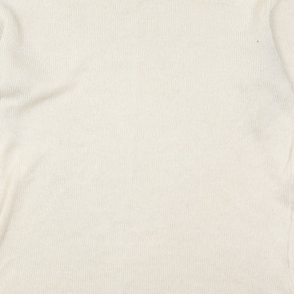 Cotton Traders Womens Beige  Knit Pullover Jumper Size 12